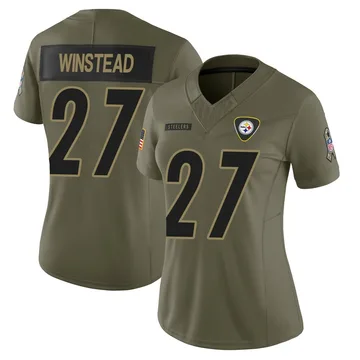 Women's Isaiah Winstead Pittsburgh Steelers Limited Olive 2025 Salute to Service Jersey