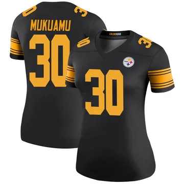 Women's Israel Mukuamu Pittsburgh Steelers Legend Black Color Rush Jersey