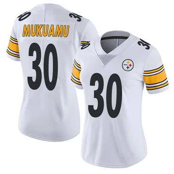 Women's Israel Mukuamu Pittsburgh Steelers Limited White Vapor Untouchable Jersey