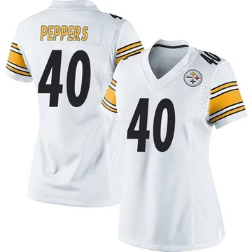Women's Jabrill Peppers Pittsburgh Steelers Game White Jersey