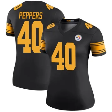 Women's Jabrill Peppers Pittsburgh Steelers Legend Black Color Rush Jersey