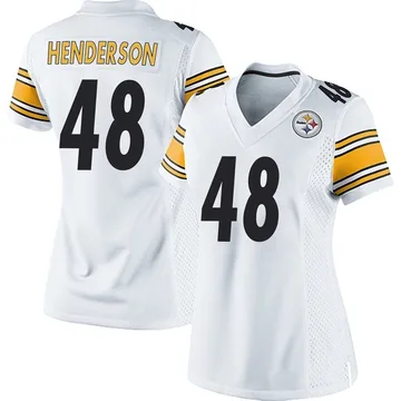 Women's Jack Henderson Pittsburgh Steelers Game White Jersey