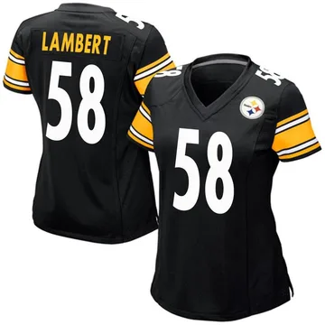 Women's Jack Lambert Pittsburgh Steelers Game Black Team Color Jersey