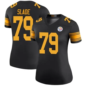 Women's Jacob Slade Pittsburgh Steelers Legend Black Color Rush Jersey