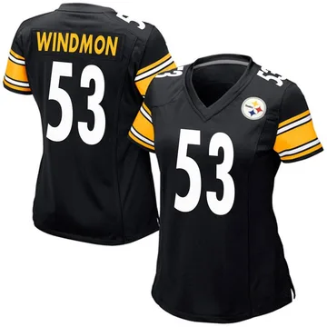 Women's Jacoby Windmon Pittsburgh Steelers Game Black Team Color Jersey