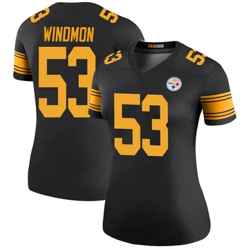 Women's Jacoby Windmon Pittsburgh Steelers Legend Black Color Rush Jersey