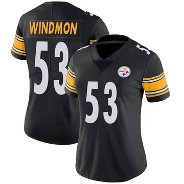 Women's Jacoby Windmon Pittsburgh Steelers Limited Black Team Color Vapor Untouchable Jersey
