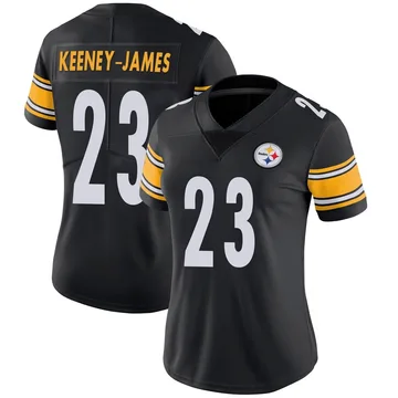 Women's Jakobie Keeney-James Pittsburgh Steelers Limited Black Team Color Vapor Untouchable Jersey
