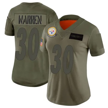 Women's Jaylen Warren Pittsburgh Steelers Limited Camo 2019 Salute to Service Jersey