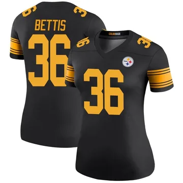 Women's Jerome Bettis Pittsburgh Steelers Legend Black Color Rush Jersey