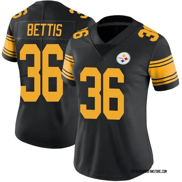 Women's Jerome Bettis Pittsburgh Steelers Limited Black Color Rush Jersey