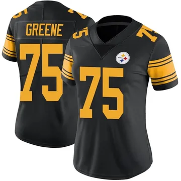 Women's Joe Greene Pittsburgh Steelers Limited Black Color Rush Jersey