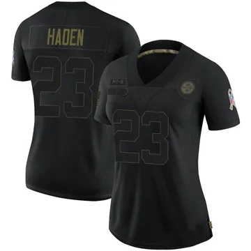 Women's Joe Haden Pittsburgh Steelers Limited Black 2020 Salute To Service Jersey