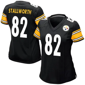 Women's John Stallworth Pittsburgh Steelers Game Black Team Color Jersey