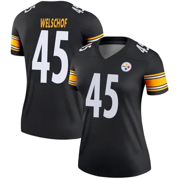 Women's Julius Welschof Pittsburgh Steelers Legend Black Jersey