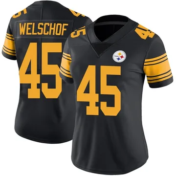 Women's Julius Welschof Pittsburgh Steelers Limited Black Color Rush Jersey
