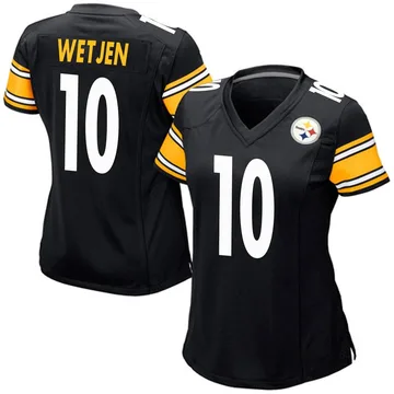 Women's Kaden Wetjen Pittsburgh Steelers Game Black Team Color Jersey