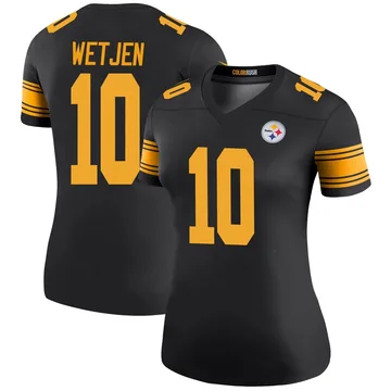 Women's Kaden Wetjen Pittsburgh Steelers Legend Black Color Rush Jersey