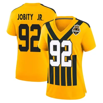Women's Kevin Jobity Jr. Pittsburgh Steelers Game Gold Alternate 1933 Throwback Jersey