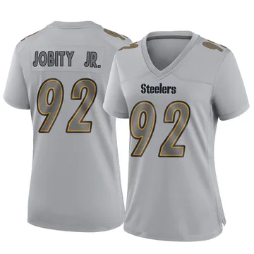 Women's Kevin Jobity Jr. Pittsburgh Steelers Game Gray Atmosphere Fashion Jersey