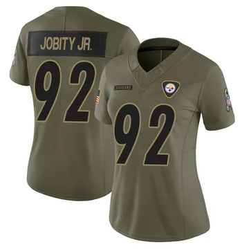 Women's Kevin Jobity Jr. Pittsburgh Steelers Limited Olive 2025 Salute to Service Jersey