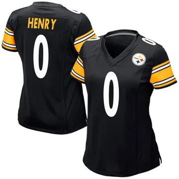 Women's KJ Henry Pittsburgh Steelers Game Black Team Color Jersey