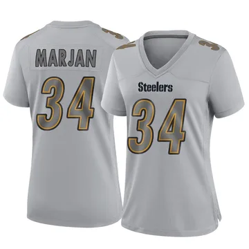 Women's Laith Marjan Pittsburgh Steelers Game Gray Atmosphere Fashion Jersey