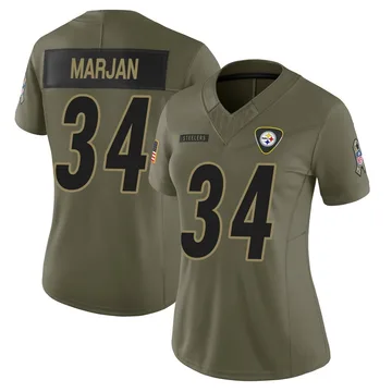Women's Laith Marjan Pittsburgh Steelers Limited Olive 2025 Salute to Service Jersey