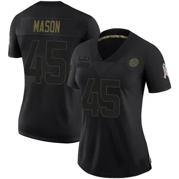 Women's Lance Mason Pittsburgh Steelers Limited Black 2020 Salute To Service Jersey