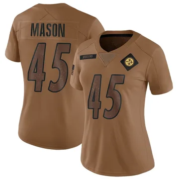 Women's Lance Mason Pittsburgh Steelers Limited Brown 2023 Salute To Service Jersey