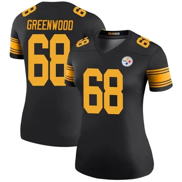 Women's L.C. Greenwood Pittsburgh Steelers Legend Black Color Rush Jersey
