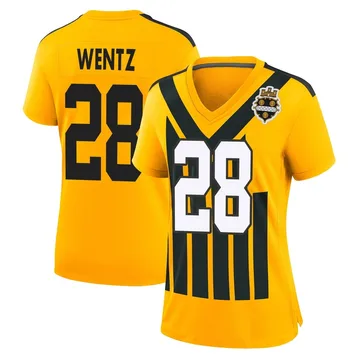 Women's Levi Wentz Pittsburgh Steelers Game Gold Alternate 1933 Throwback Jersey