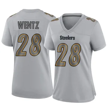 Women's Levi Wentz Pittsburgh Steelers Game Gray Atmosphere Fashion Jersey