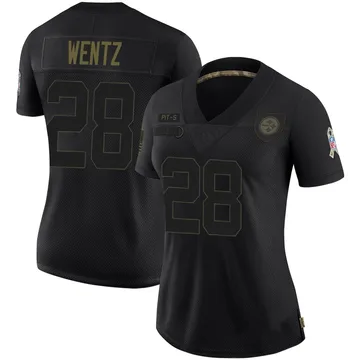 Women's Levi Wentz Pittsburgh Steelers Limited Black 2020 Salute To Service Jersey