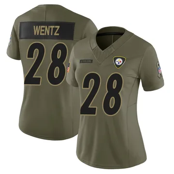 Women's Levi Wentz Pittsburgh Steelers Limited Olive 2025 Salute to Service Jersey