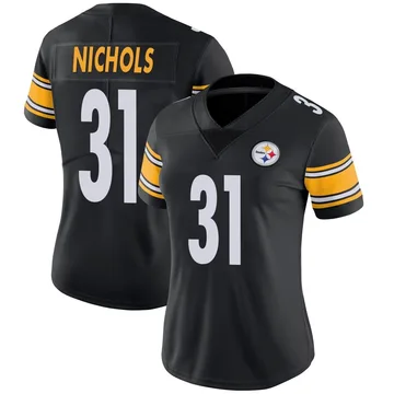 Women's Lew Nichols Pittsburgh Steelers Limited Black Team Color Vapor Untouchable Jersey