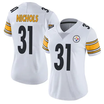 Women's Lew Nichols Pittsburgh Steelers Limited White Vapor Untouchable Jersey