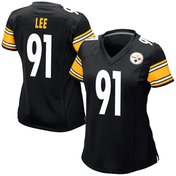 Women's Logan Lee Pittsburgh Steelers Game Black Team Color Jersey