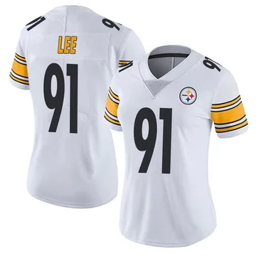 Women's Logan Lee Pittsburgh Steelers Limited White Vapor Untouchable Jersey