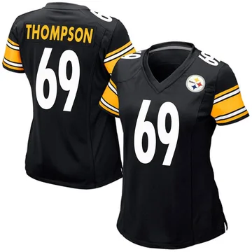 Women's Lorenzo Thompson Pittsburgh Steelers Game Black Team Color Jersey