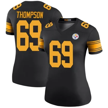Women's Lorenzo Thompson Pittsburgh Steelers Legend Black Color Rush Jersey