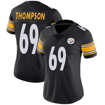 Women's Lorenzo Thompson Pittsburgh Steelers Limited Black Team Color Vapor Untouchable Jersey