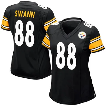Women's Lynn Swann Pittsburgh Steelers Game Black Team Color Jersey