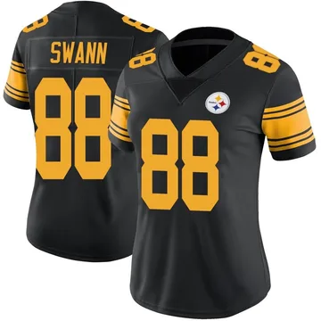 Women's Lynn Swann Pittsburgh Steelers Limited Black Color Rush Jersey