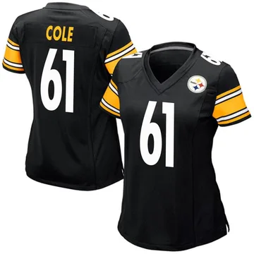 Women's Mason Cole Pittsburgh Steelers Game Black Team Color Jersey