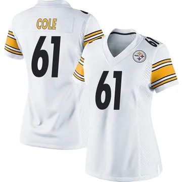 Women's Mason Cole Pittsburgh Steelers Game White Jersey