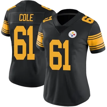Women's Mason Cole Pittsburgh Steelers Limited Black Color Rush Jersey
