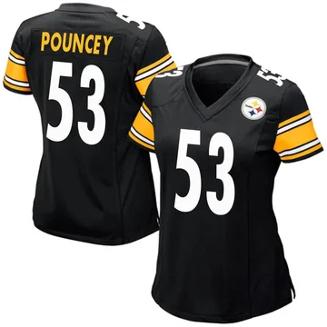 Women's Maurkice Pouncey Pittsburgh Steelers Game Black Team Color Jersey