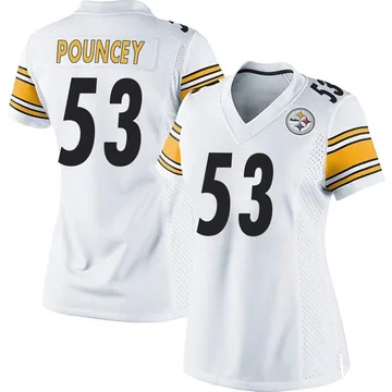 Women's Maurkice Pouncey Pittsburgh Steelers Game White Jersey