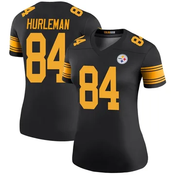 Women's Max Hurleman Pittsburgh Steelers Legend Black Color Rush Jersey